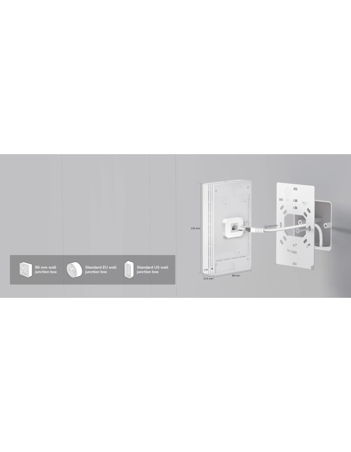 Cudy Access Point Wall-Plate AX3000 Dual Band Wi-Fi 6 AP3000 Cudy Access Point Wall-Plate AX3000 Dual Band Wi-Fi 6 AP3000