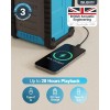 Majority LANDBEACH Portable Rugged Speaker FM-BT IP65 Waterproof 20hr Battery with PowerBank function