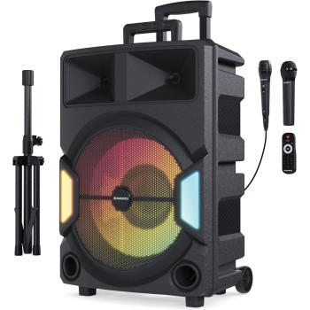Majority Speakers Portable Karaoke PS500 150W 2xMic + Tripod (Oakcastle) UK