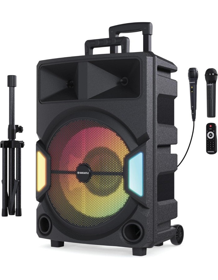 Majority Speakers Portable Karaoke PS500 150W 2xMic + Tripod (Oakcastle) UK
