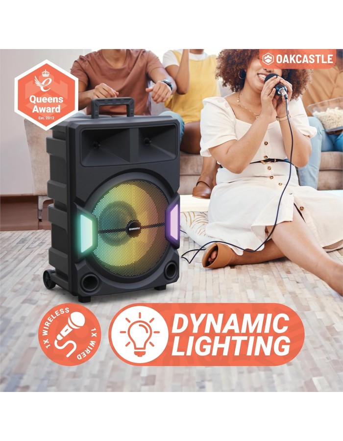 Majority Speakers Portable Karaoke PS500 150W 2xMic + Tripod (Oakcastle) UK