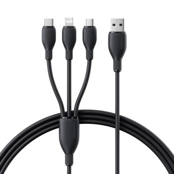 Baseus Cable 3in1 USB-C/Micro/Ligh Ultra Fast Series 1.3m Black