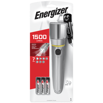 Energizer Vision HD Metal Torch 1500 Lumens IPX4 (6xAA Batteries Included)