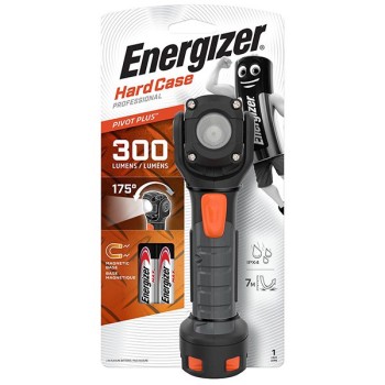 Energizer Hardcase Pivot Torch Light 300 Lumens Magnetic & IPX4 (2xAA Batteries Included) Energizer Hardcase Pivot Torch Light 300 Lumens Magnetic & IPX4 (2xAA Batteries Included)