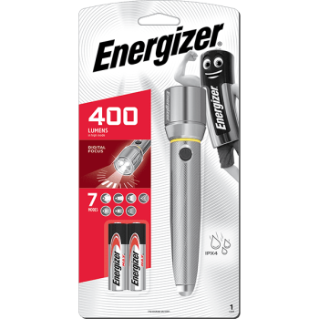 Energizer Vision HD Metal Torch Light 400 Lumens IPX4 (2xAA Batteries Included) Energizer Vision HD Metal Torch Light 400 Lumens IPX4 (2xAA Batteries Included)