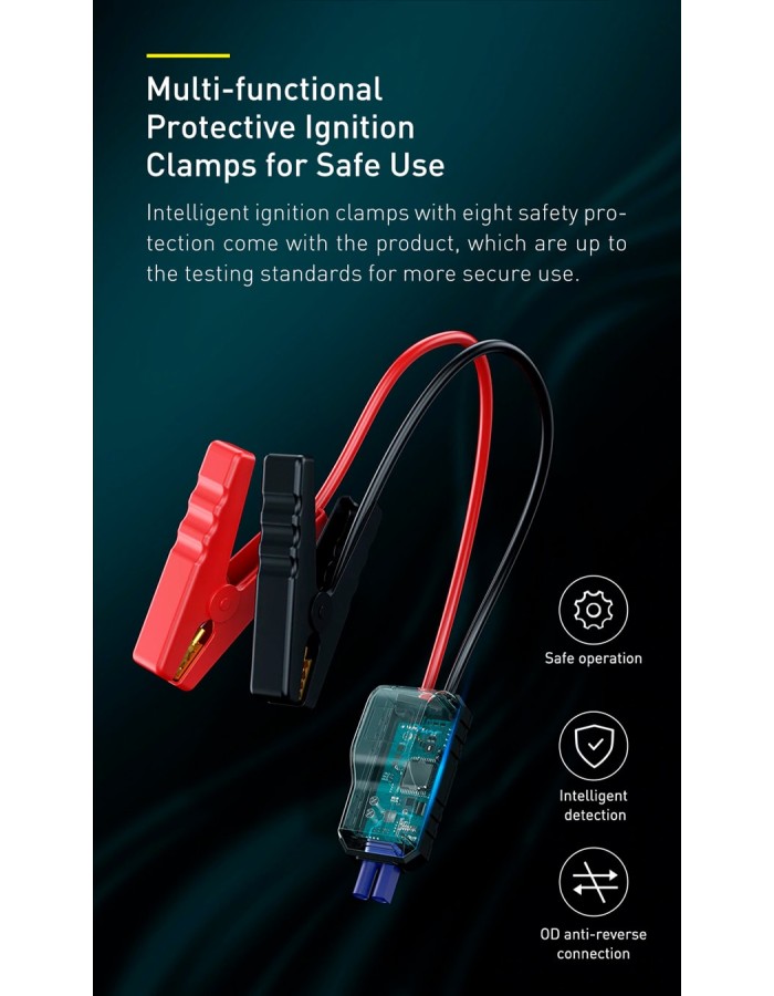 Baseus Car Jump Start Booster & Powerbank 12000mAh 1000A V.2 Baseus Car Jump Start Booster & Powerbank 12000mAh 1000A V.2