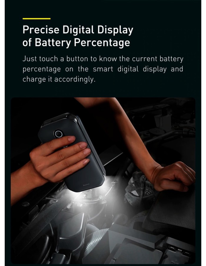 Baseus Car Jump Start Booster & Powerbank 12000mAh 1000A V.2 Baseus Car Jump Start Booster & Powerbank 12000mAh 1000A V.2