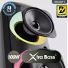 Majority Speakers Portable Karaoke P200 100W Wire Mic BT/USB/RGB UK