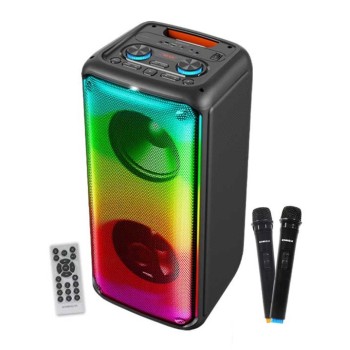 SonicGear AudioXPro800HD 2 x 8'' Portable Karaoke Speaker with Voice Changer & 2 x Wireless Microphones included