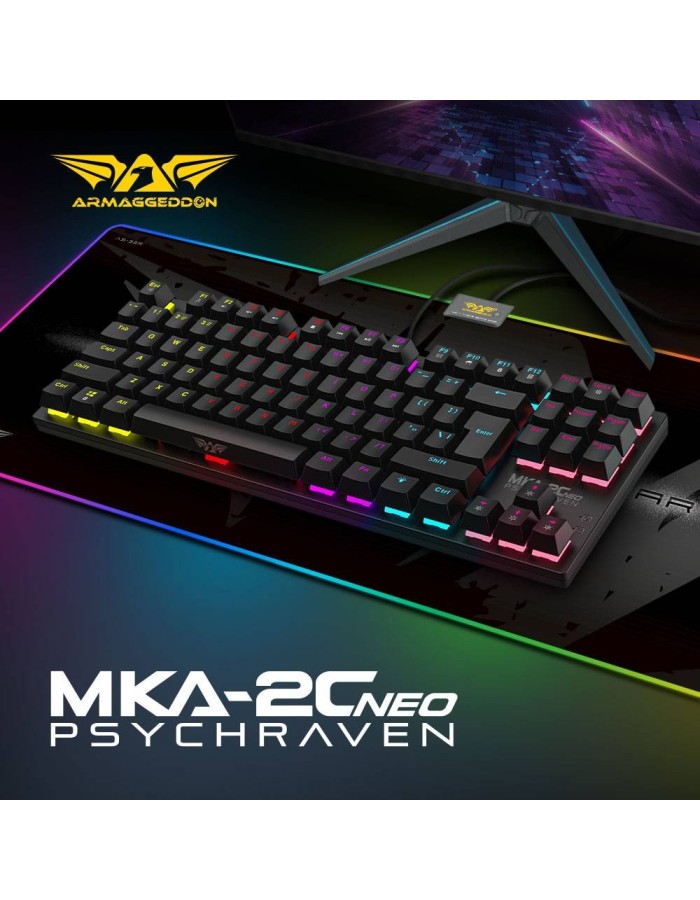 Armaggeddon MKA-2C NEO Black Mechanical Gaming Keyboard 87 Linear Red Keys Armaggeddon MKA-2C NEO Black Mechanical Gaming Keyboard 87 Linear Red Keys