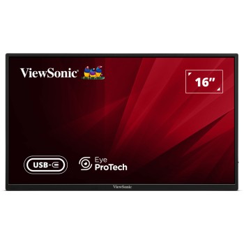 Viewsonic Monitor Portable 16" Full-HD with USB-C/HDMI, PD, Foldable Stand & Protective Sleeve VA1650