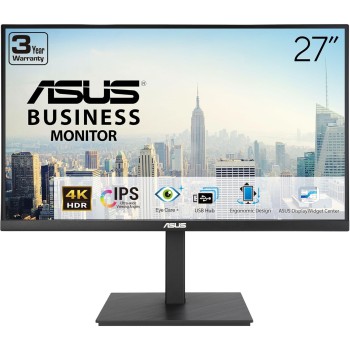 ASUS Monitor Business 27" 4K UHD 60Hz IPS Frameless USB Hub DP Dual-HDMI Speakers Full Ergonomic VA27UQSB