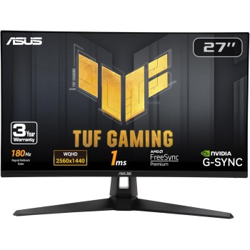 ASUS Monitor TUF Gaming 27'' 2K Flat 180Hz HDR10 Speakers VG27AQ3A