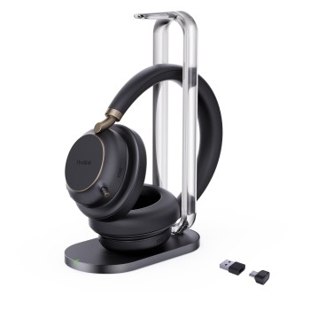 Yealink Headset Wireless Bluetooth ANC Over-Ear with B/T Dongle & Charging Stand BH76 Plus Teams