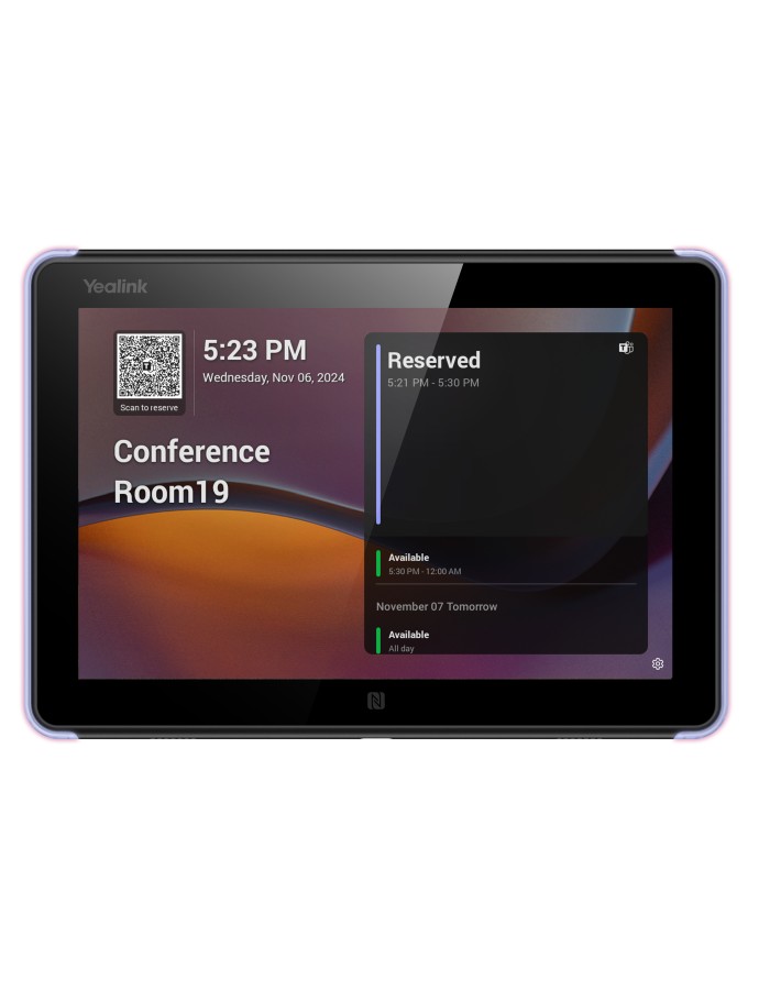 Yealink Teams Room Scheduling Panel for Booking & Status with 8'' Touch, PoE, Wi-Fi/BT, RFID/NFC RoomPanelE2