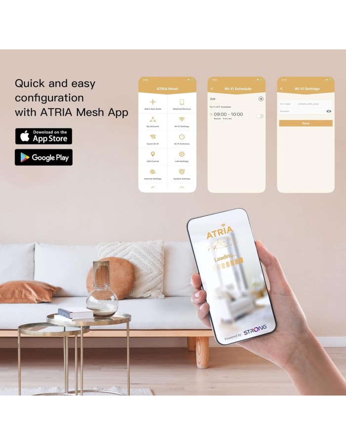 Strong Mesh AC1200 Whole Home Wi-Fi Mesh System (3 Pack) MESHTRI1200UK Strong Mesh AC1200 Whole Home Wi-Fi Mesh System (3 Pack) MESHTRI1200UK
