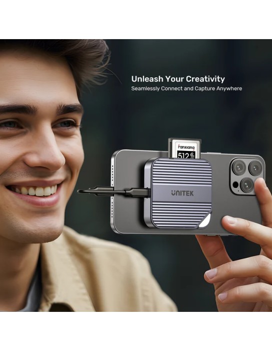 Unitek Card Reader Magnetic CF Express Type B 10Gbps PD100W S1244B Unitek Card Reader Magnetic CF Express Type B 10Gbps PD100W S1244B