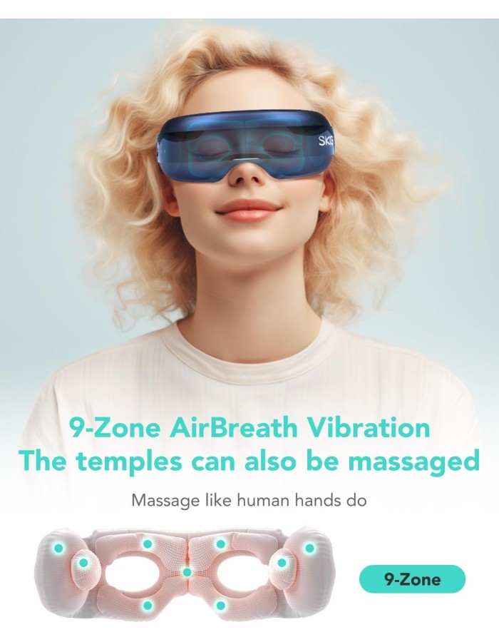 SKG Eye Massager Airbag-Hot Compress-Music & Visible Window E3 Pro