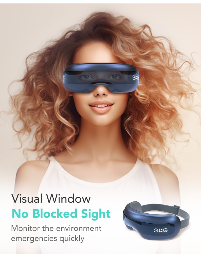 SKG Eye Massager Airbag-Hot Compress-Music & Visible Window E3 Pro