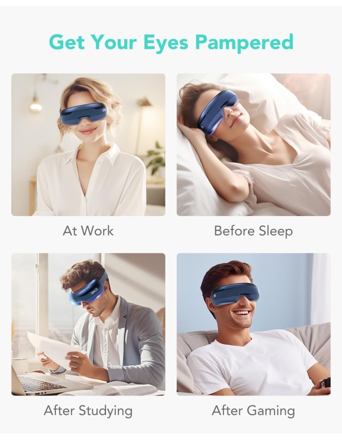 SKG Eye Massager Airbag-Hot Compress-Music & Visible Window E3 Pro
