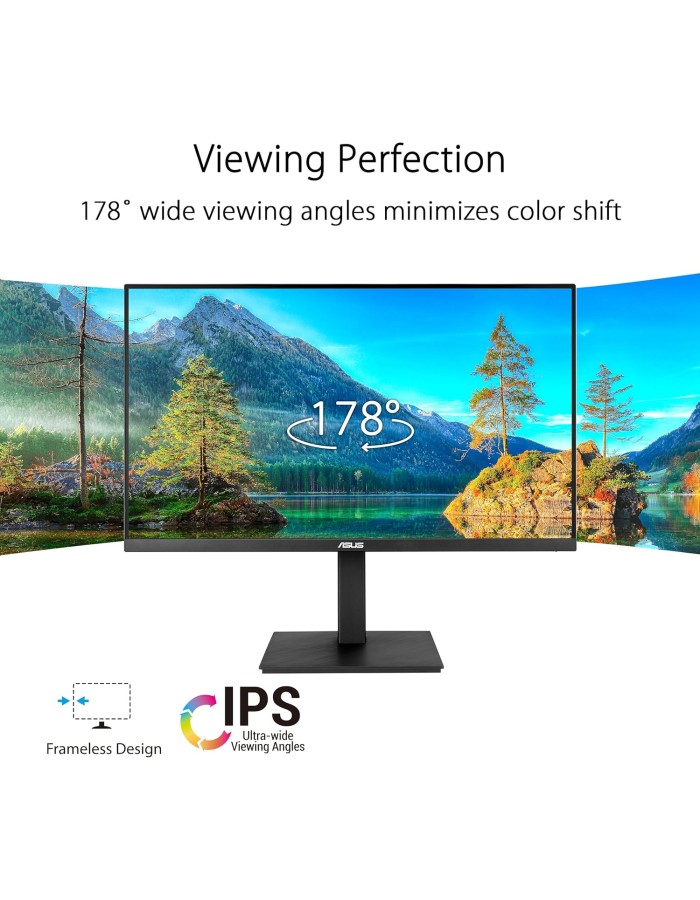 ASUS Monitor Business 27" 4K UHD 60Hz IPS Frameless USB Hub DP Dual-HDMI Speakers Full Ergonomic VA27UQSB ASUS Monitor Business 27" 4K UHD 60Hz IPS Frameless USB Hub DP Dual-HDMI Speakers Full Ergonomic VA27UQSB