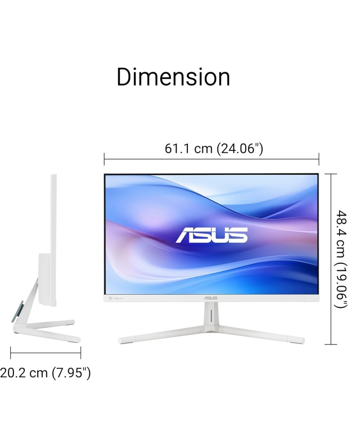 ASUS Monitor EyeCare 27'' FHD 100Hz with Air Ionizer White VU279HFI-W