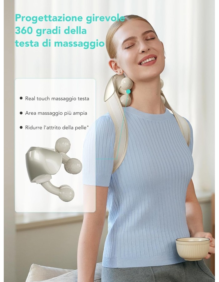SKG H7-Ultra Neck & Shoulder Massager with White Massage Heads