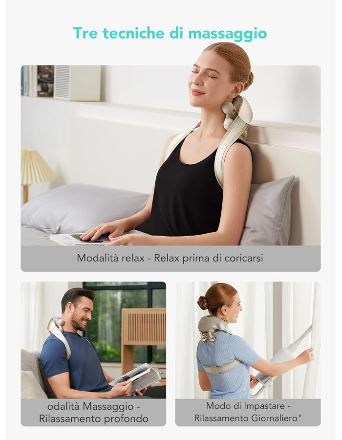 SKG H7-Ultra Neck & Shoulder Massager with White Massage Heads