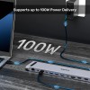 Unitek D1106A USB-C Docking Station & 2-Port KVM 10Gbps Triple Display (Connect 2 PCs to 3 Monitors)