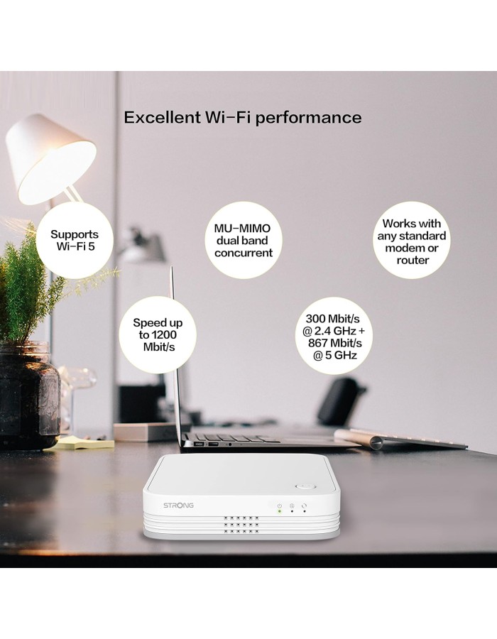 Strong Mesh AC1200 Whole Home Wi-Fi Mesh System (3 Pack) MESHTRI1200UK Strong Mesh AC1200 Whole Home Wi-Fi Mesh System (3 Pack) MESHTRI1200UK