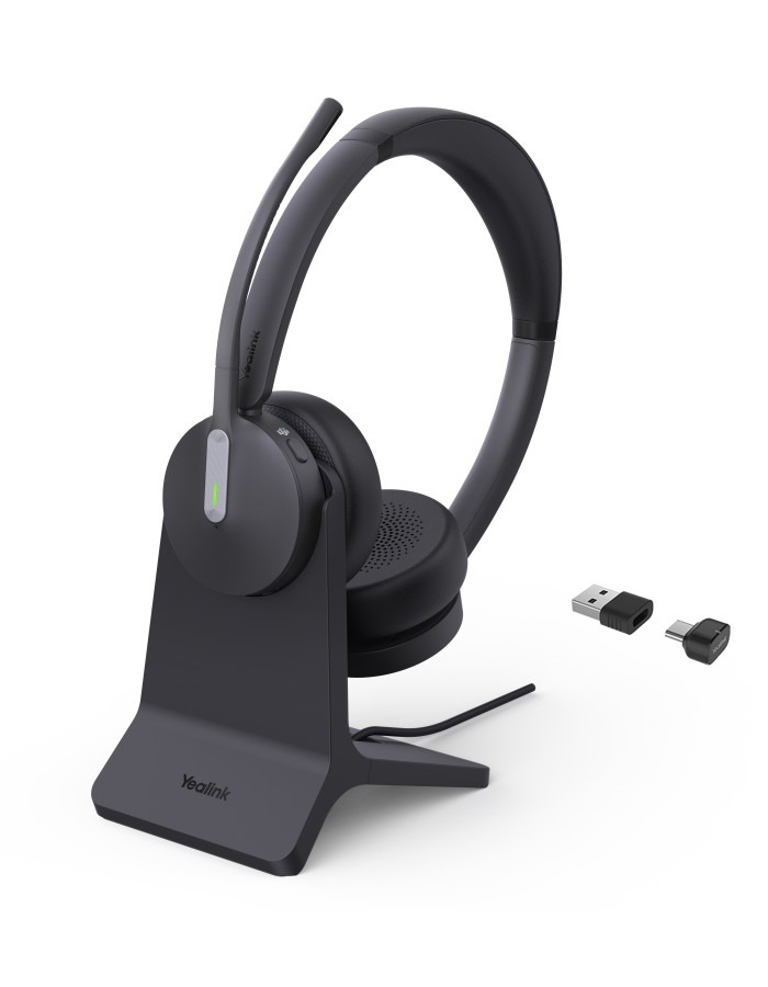 Yealink Headset Wireless Bluetooth 3-Mic NC with B/T Dongle & Charging Stand BH70 Dual Teams Yealink Headset Wireless Bluetooth 3-Mic NC with B/T Dongle & Charging Stand BH70 Dual Teams