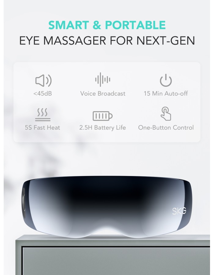 SKG Eye Massager Vibration (Incl.Temples)-Hot Compress-Music E7-EN