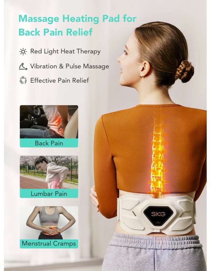 SKG Waist Massager Hot Compress-TENS-Vibration-Moxib & APP W9 Pro SKG Waist Massager Hot Compress-TENS-Vibration-Moxib & APP W9 Pro