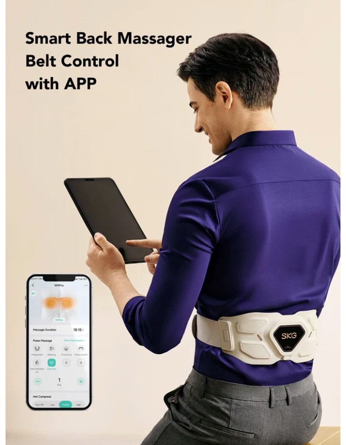 SKG Waist Massager Hot Compress-TENS-Vibration-Moxib & APP W9 Pro SKG Waist Massager Hot Compress-TENS-Vibration-Moxib & APP W9 Pro