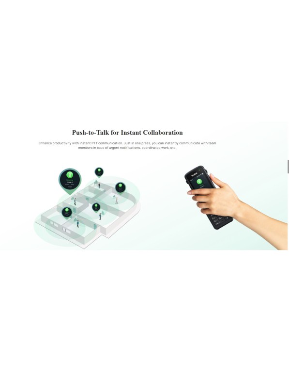 Yealink IP Phone Cordless Wi-Fi 6 Handset Ruggedized IP67 Roaming Dual Band with Bluetooth AX86R