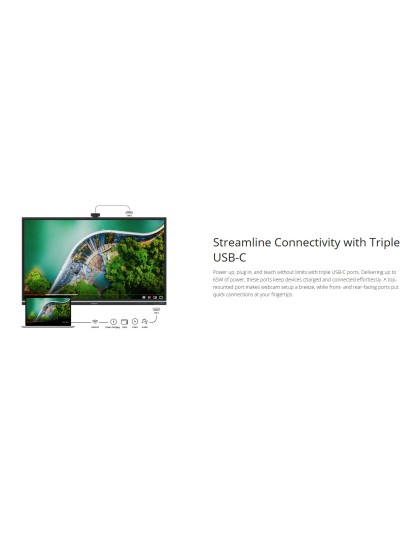OPEN BOX Viewsonic Viewboard Interactive Display Whiteboard 75" 4K Android EDLA 50-Point Touch 70W Speaker 8 Mic Array NFC IFP7551
