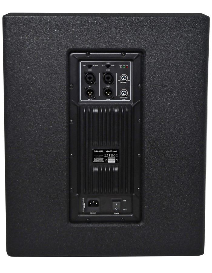 Citronic CUBA-15SA 15'' Active MDF Subwoofer 1600W 178.725UK
