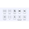 Lenkeng HDMI Matrix over IP 4K POE, APP Control 4x4 (iMCS-IM02-4TX/4RX)