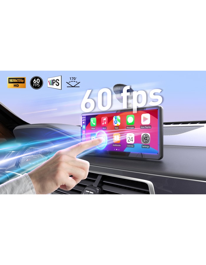 MINIX CAR Monitor Touch 8.9" HD 60fps Wi-Fi/Bluetooth/AUX Speaker CarPlay/Android Auto CP89-HD