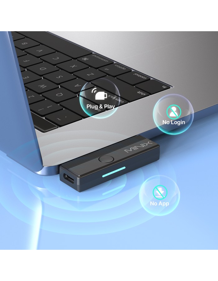 MINIX C1 Plus Wireless Display Adapter USB-C to HDMI 1080p with Phone Charging MINIX C1 Plus Wireless Display Adapter USB-C to HDMI 1080p with Phone Charging