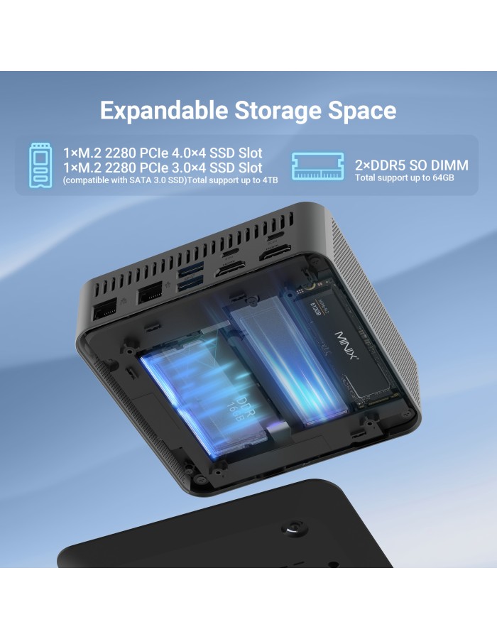 MINIX Mini PC Intel Core i5-12600H 16GB DDR5, 512GB SSD, Dual Lan, 2xHDMI/2xUSB-C, Win11 Pro NGC512