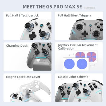 Machenike PC Gamepad G5 PRO Max SE Tri-mode 2.4GHz-BT-USB C With Charging Base Machenike PC Gamepad G5 PRO Max SE Tri-mode 2.4GHz-BT-USB C With Charging Base