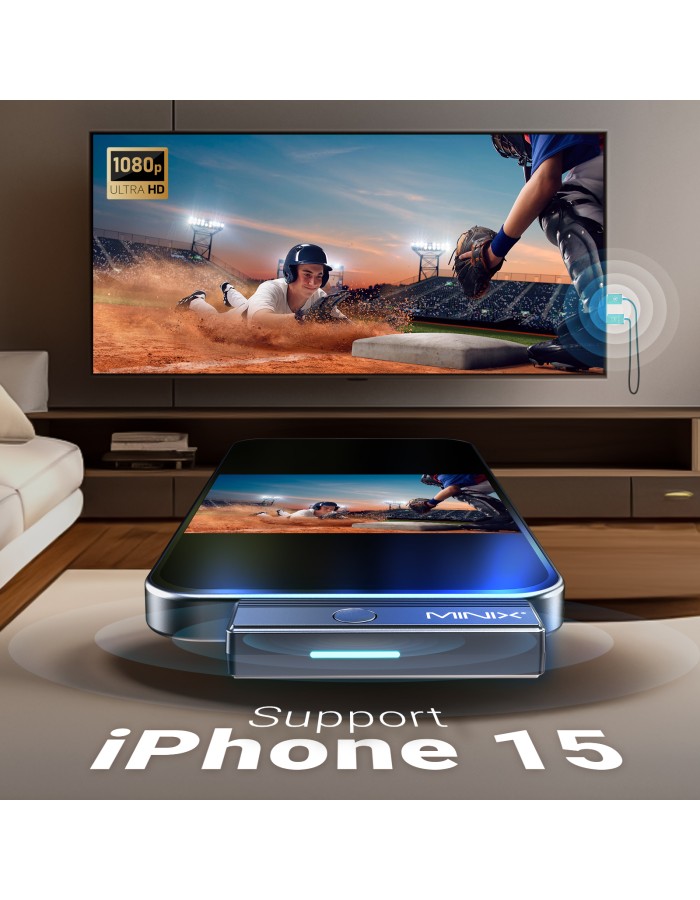 MINIX C1 Plus Wireless Display Adapter USB-C to HDMI 1080p with Phone Charging MINIX C1 Plus Wireless Display Adapter USB-C to HDMI 1080p with Phone Charging