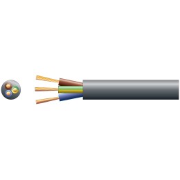 Mercury Mains Power Cable 3-Core 10A 1.0mm 100m Black 804.344UK