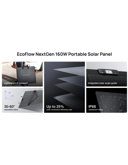 EcoFlow SPP Solar Panel Portable NextGen 160W with Metal Stand