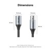 Vention AUDIO XLR M-F Cable Braided-Metal 3.0m BKHHI