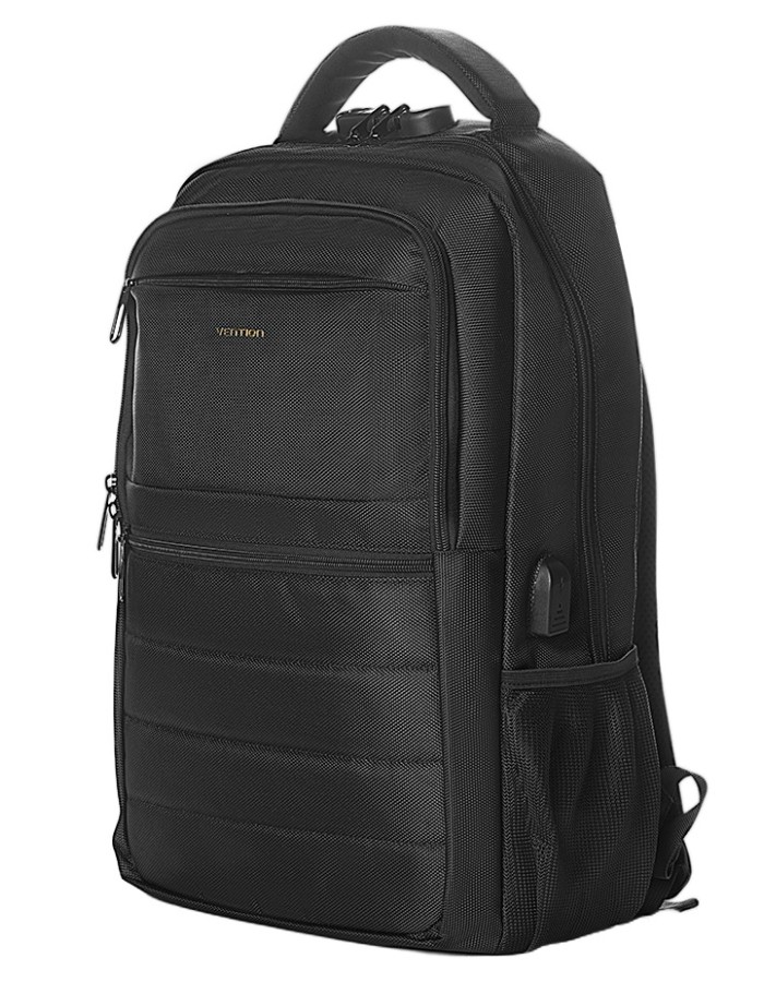 Vention Backpack 15.6'' Water-Repellent USB Charge & Lock Black KRKB0 Vention Backpack 15.6'' Water-Repellent USB Charge & Lock Black KRKB0