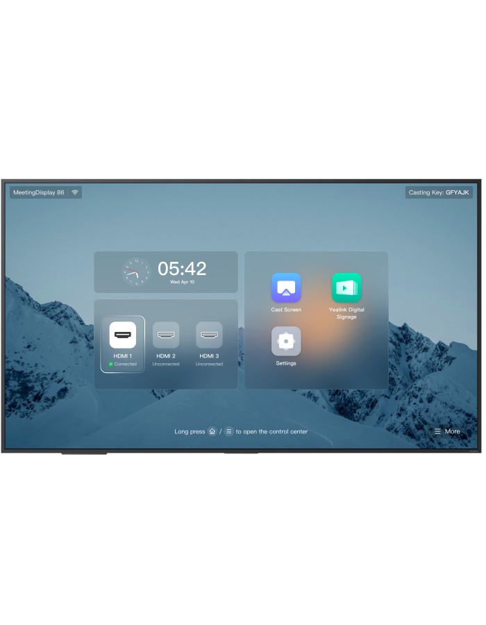 Yealink MD65 Meeting Display 65" Android 13 for MTR Bar/UVC