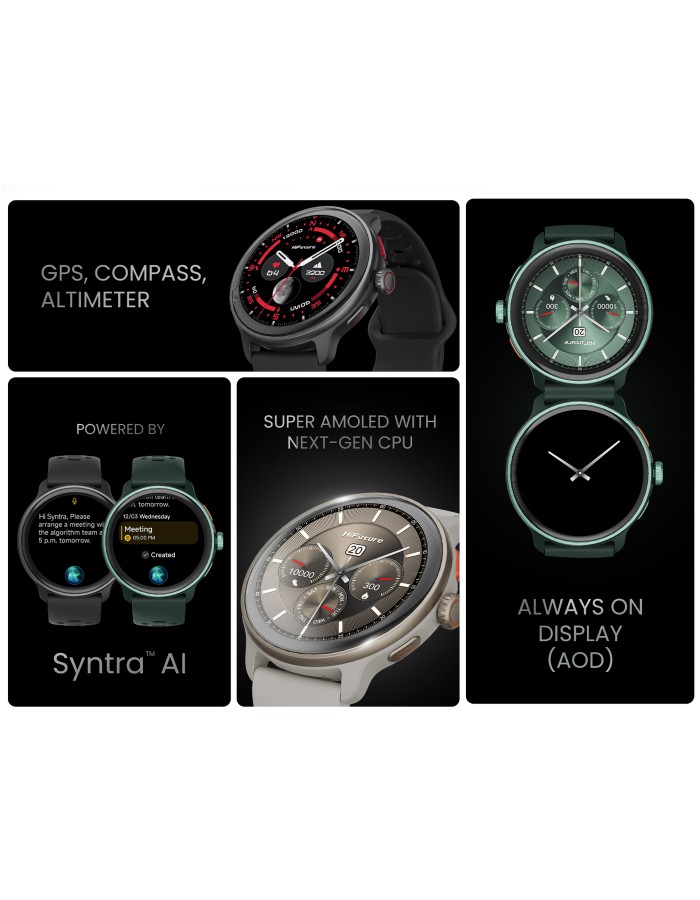 HiFuture VELA Adventure GPS SmartWatch with AMOLED Black