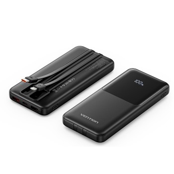 Vention Powerbank 10000mAh 22.5W Built-in USBC+Lighting Black FHOB0 Vention Powerbank 10000mAh 22.5W Built-in USBC+Lighting Black FHOB0